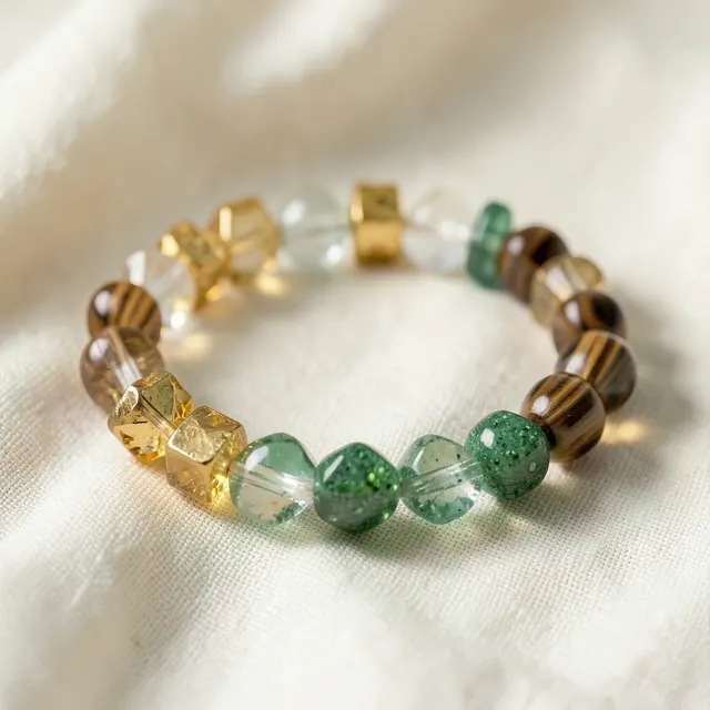 Citrine and pyrite bracelet